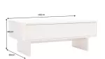 Konferenční stolek SAVOY 3D 120 CM bílý/mramor Konferenční stolek SAVOY 3D 120 CM bílý/mramor