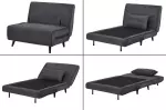Rozkládací křeslo SMART MULTIFUNCTION 100 CM šedá manšestr Rozkládací křeslo SMART MULTIFUNCTION 100 CM šedá manšestr