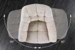 2SET jídelní židle PAPILLON béžová bouclé otočná 2SET jídelní židle PAPILLON béžová bouclé otočná