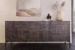 Komoda TRIBAL 3D 180 CM hnědá masiv mango Komoda TRIBAL 3D 180 CM hnědá masiv mango