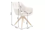 2SET jídelní židle PAPILLON šampaňská béžová/přírodní žinylková tkanina otočná