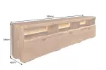 Televizní stolek GRAND s LED osvětlením 180 CM hnědý masiv mango Televizní stolek GRAND s LED osvětlením 180 CM hnědý masiv mango