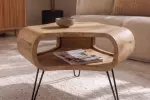 Konferenční stolek SPIN 70 CM krémový masiv mango Konferenční stolek SPIN 70 CM krémový masiv mango