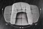 2SET jídelní židle PAPILLON šedá bouclé otočná 2SET jídelní židle PAPILLON šedá bouclé otočná