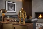 Dekorační soška KING APE 35 CM zlatá Dekorační soška KING APE 35 CM zlatá