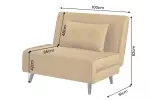 Rozkládací křeslo SMART MULTIFUNCTION 100 CM tmavě žluté samet Rozkládací křeslo SMART MULTIFUNCTION 100 CM tmavě žluté samet