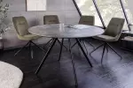 Kulatý jídelní stůl ATELIER 100 CM šedá/černá melaminová dýha Kulatý jídelní stůl ATELIER 100 CM šedá/černá melaminová dýha