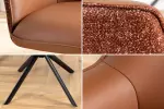 2SET jídelní židle LE GRAND 180° koňakově hnědá/černá pravá kůže/texturovaná tkanina 2SET jídelní židle LE GRAND 180° koňakově hnědá/černá pravá kůže/texturovaná tkanina
