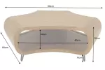 Konferenční stolek SPIN 90 CM masiv akácie honey Konferenční stolek SPIN 90 CM masiv akácie honey