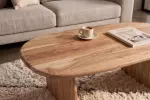 Oválný konferenční stolek SCULPTURA 110 CM masiv akácie