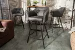2SET barová židle LOFT antik šedá mikrovlákno 2SET barová židle LOFT antik šedá mikrovlákno
