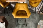 2SET barová židle LOFT 100 CM tmavě žlutá samet 2SET barová židle LOFT 100 CM tmavě žlutá samet