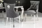 2SET zámecká židle CASTLE S RUKOJETÍ šedá samet 2SET zámecká židle CASTLE S RUKOJETÍ šedá samet