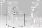 2SET zámecká židle CASTLE S RUKOJETÍ šedá samet 2SET zámecká židle CASTLE S RUKOJETÍ šedá samet