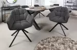 2SET jídelní židle PAPILLON antracitová strukturovaná látka otočná 2SET jídelní židle PAPILLON antracitová strukturovaná látka otočná