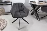 2SET jídelní židle PAPILLON antracitová strukturovaná látka otočná 2SET jídelní židle PAPILLON antracitová strukturovaná látka otočná