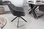 2SET jídelní židle PAPILLON antracitová strukturovaná látka otočná 2SET jídelní židle PAPILLON antracitová strukturovaná látka otočná
