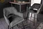 2SET barová židle PARIS tmavě zelená samet 2SET barová židle PARIS tmavě zelená samet