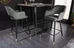 2SET barová židle PARIS tmavě zelená samet 2SET barová židle PARIS tmavě zelená samet