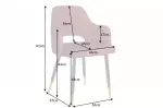 2SET jídelní židle PARIS červená samet 2SET jídelní židle PARIS červená samet