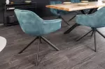 2SET jídelní židle PAPILLON tmavě modrá samet otočná 2SET jídelní židle PAPILLON tmavě modrá samet otočná