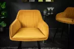 2SET barová židle TURIN tmavě žlutá samet 2SET barová židle TURIN tmavě žlutá samet