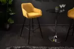 2SET barová židle TURIN tmavě žlutá samet 2SET barová židle TURIN tmavě žlutá samet