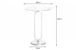 Odkládací stolek ELEGANCE 60 CM stříbrný Odkládací stolek ELEGANCE 60 CM stříbrný