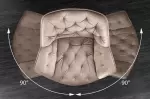 2SET židlo-křeslo DUTCH COMFORT II šampaňské greige samet otočné 2SET židlo-křeslo DUTCH COMFORT II šampaňské greige samet otočné