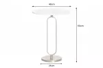 Odkládací stolek ELEGANCE 60 CM zlatý mramor-bílý Odkládací stolek ELEGANCE 60 CM zlatý mramor-bílý