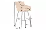 2SET barová židle TURIN tmavě žlutá samet 2SET barová židle TURIN tmavě žlutá samet