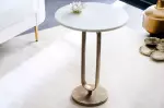 Odkládací stolek ELEGANCE 60 CM zlatý mramor-bílý Odkládací stolek ELEGANCE 60 CM zlatý mramor-bílý