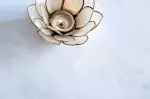 Odkládací stolek ELEGANCE 60 CM zlatý mramor-bílý Odkládací stolek ELEGANCE 60 CM zlatý mramor-bílý