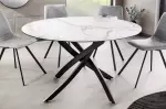 Kulatý jídelní stůl ALPINE WHITE 120 CM keramika Kulatý jídelní stůl ALPINE WHITE 120 CM keramika