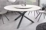 Kulatý jídelní stůl SPIN WHITE 150 CM keramika otočný Kulatý jídelní stůl SPIN WHITE 150 CM keramika otočný