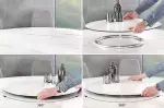 Kulatý jídelní stůl SPIN WHITE 150 CM keramika otočný Kulatý jídelní stůl SPIN WHITE 150 CM keramika otočný