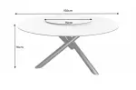 Kulatý jídelní stůl SPIN WHITE 150 CM keramika otočný Kulatý jídelní stůl SPIN WHITE 150 CM keramika otočný