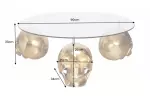 Konferenční stolek SKULL 90 CM zlatý Konferenční stolek SKULL 90 CM zlatý