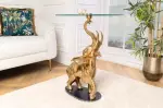 Odkládací stolek WILDLIFE ELEPHANT II 75 CM zlatý / mramor Odkládací stolek WILDLIFE ELEPHANT II 75 CM zlatý / mramor