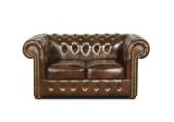 Pohovka Chesterfield Classic 2 kůže hnědá Pohovka Chesterfield Classic 2 kůže hnědá