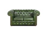 Pohovka Chesterfield Classic 2 kůže zelená Pohovka Chesterfield Classic 2 kůže zelená