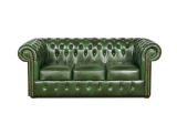 Pohovka Chesterfield Classic 3 kůže zelená Pohovka Chesterfield Classic 3 kůže zelená