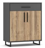 Komoda SALEMI 2D1S šedá/dub přírodní Komoda SALEMI 2D1S šedá/dub přírodní