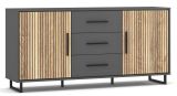 Komoda SALEMI 2D3S šedá/dub přírodní Komoda SALEMI 2D3S šedá/dub přírodní