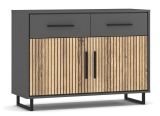Komoda SALEMI 2D2S šedá/dub přírodní Komoda SALEMI 2D2S šedá/dub přírodní