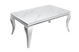 Konferenční stolek MODERN BAROCCO 100 CM SILVER mramorový vzhled Konferenční stolek MODERN BAROCCO 100 CM SILVER mramorový vzhled