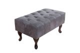 Taburet CHESTERFIELD antik šedý mikrovlákno Taburet CHESTERFIELD antik šedý mikrovlákno