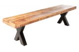 Stolová lavice IRON CRAFT X NATUR 200 CM masiv mango Stolová lavice IRON CRAFT X NATUR 200 CM masiv mango