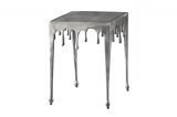 Designový odkládací stolek LIQUID LINE S 44 CM stříbrný Designový odkládací stolek LIQUID LINE S 44 CM stříbrný