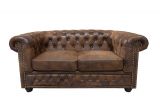 Pohovka CHESTERFIELD 2M antik hnědá mikrovlákno Pohovka CHESTERFIELD 2M antik hnědá mikrovlákno